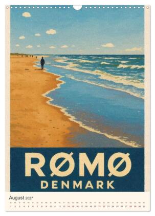 Hyggelige City-Poster Dänemark (Wandkalender 2027 DIN A3 hoch), CALVENDO Monatskalender