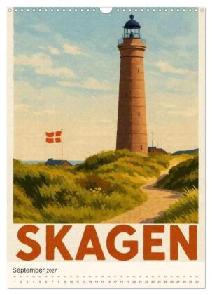 Hyggelige City-Poster Dänemark (Wandkalender 2027 DIN A3 hoch), CALVENDO Monatskalender