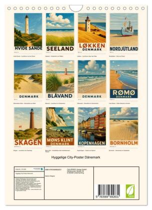 Hyggelige City-Poster Dänemark (Wandkalender 2027 DIN A4 hoch), CALVENDO Monatskalender