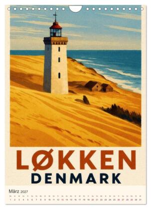 Hyggelige City-Poster Dänemark (Wandkalender 2027 DIN A4 hoch), CALVENDO Monatskalender