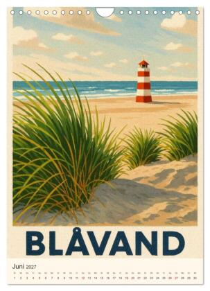 Hyggelige City-Poster Dänemark (Wandkalender 2027 DIN A4 hoch), CALVENDO Monatskalender