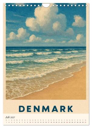 Hyggelige City-Poster Dänemark (Wandkalender 2027 DIN A4 hoch), CALVENDO Monatskalender