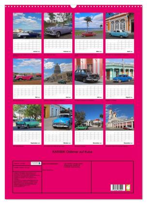 KARIBIK Oldtimer auf Kuba (Wandkalender 2027 DIN A2 hoch), CALVENDO Monatskalender