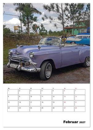 KARIBIK Oldtimer auf Kuba (Wandkalender 2027 DIN A2 hoch), CALVENDO Monatskalender