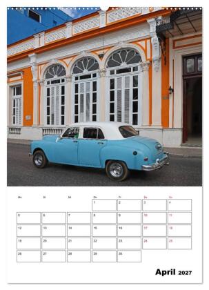 KARIBIK Oldtimer auf Kuba (Wandkalender 2027 DIN A2 hoch), CALVENDO Monatskalender