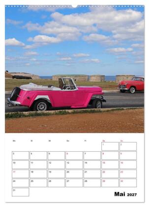 KARIBIK Oldtimer auf Kuba (Wandkalender 2027 DIN A2 hoch), CALVENDO Monatskalender