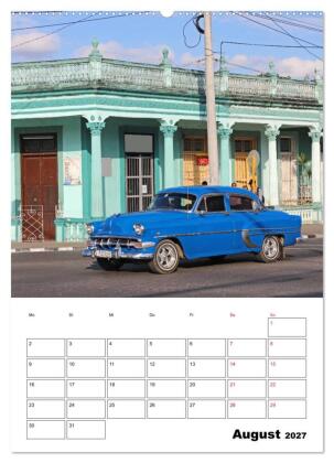 KARIBIK Oldtimer auf Kuba (Wandkalender 2027 DIN A2 hoch), CALVENDO Monatskalender