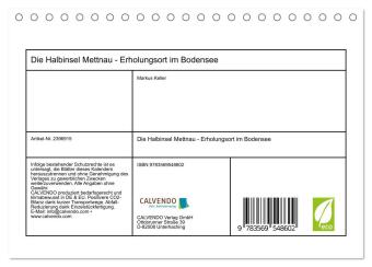 Die Halbinsel Mettnau - Erholungsort im Bodensee (Tischkalender 2027 DIN A5 quer), CALVENDO Monatskalender