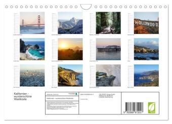 Kalifornien - wunderschöne Westküste (Wandkalender 2027 DIN A4 quer), CALVENDO Monatskalender