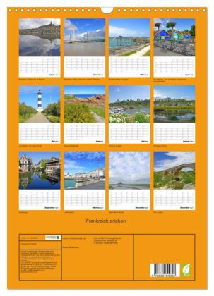 Frankreich erleben (Wandkalender 2027 DIN A3 hoch), CALVENDO Monatskalender