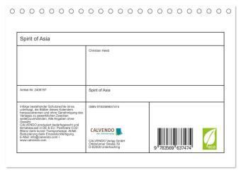 Spirit of Asia (Tischkalender 2027 DIN A5 quer), CALVENDO Monatskalender
