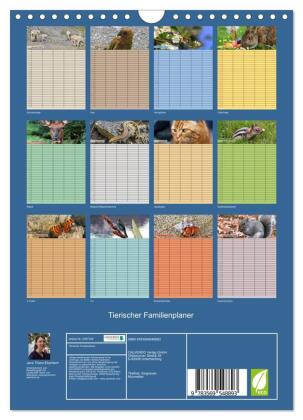 Tierischer Familienplaner (Wandkalender 2027 DIN A4 hoch), CALVENDO Monatskalender