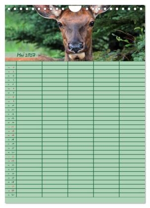 Tierischer Familienplaner (Wandkalender 2027 DIN A4 hoch), CALVENDO Monatskalender