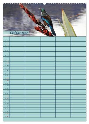 Tierischer Familienplaner (hochwertiger Premium Wandkalender 2027 DIN A2 hoch), Kunstdruck in Hochglanz
