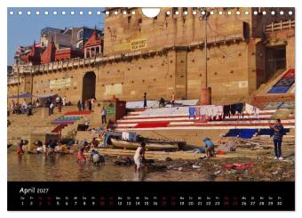VARANASI Heiliger Ort am Ganges (Wandkalender 2027 DIN A4 quer), CALVENDO Monatskalender