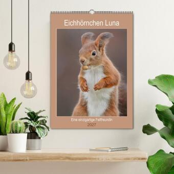 Eichhörnchen Luna (Wandkalender 2027 DIN A2 hoch), CALVENDO Monatskalender