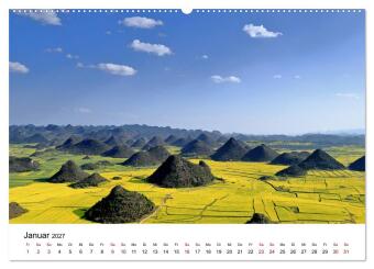 Wildes China (Wandkalender 2027 DIN A2 quer), CALVENDO Monatskalender