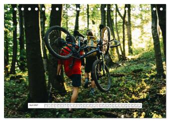 Mountainbike Trail-Action (Tischkalender 2027 DIN A5 quer), CALVENDO Monatskalender