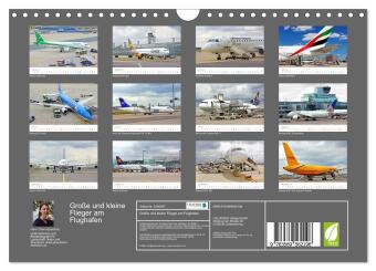 Große und kleine Flieger am Flughafen (Wandkalender 2027 DIN A4 quer), CALVENDO Monatskalender