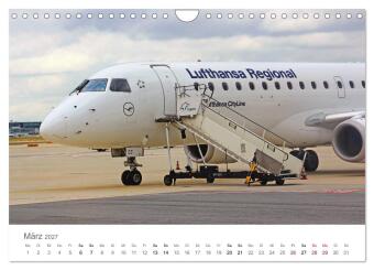 Große und kleine Flieger am Flughafen (Wandkalender 2027 DIN A4 quer), CALVENDO Monatskalender