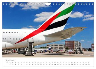 Große und kleine Flieger am Flughafen (Wandkalender 2027 DIN A4 quer), CALVENDO Monatskalender