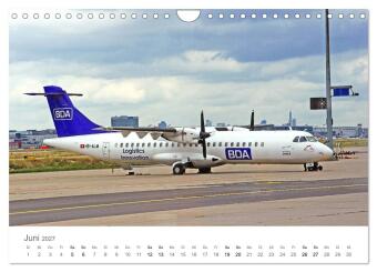 Große und kleine Flieger am Flughafen (Wandkalender 2027 DIN A4 quer), CALVENDO Monatskalender