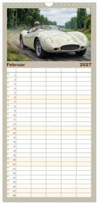 Familienplaner 2027 - Nächster Halt: Rennstrecke mit 5 Spalten (Wandkalender, 21 x 45 cm) CALVENDO