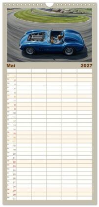 Familienplaner 2027 - Nächster Halt: Rennstrecke mit 5 Spalten (Wandkalender, 21 x 45 cm) CALVENDO
