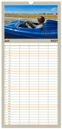 Familienplaner 2027 - Nächster Halt: Rennstrecke mit 5 Spalten (Wandkalender, 21 x 45 cm) CALVENDO
