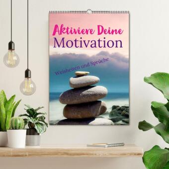Aktiviere Deine Motivation Weisheiten und Sprüche (Wandkalender 2027 DIN A2 hoch), CALVENDO Monatskalender