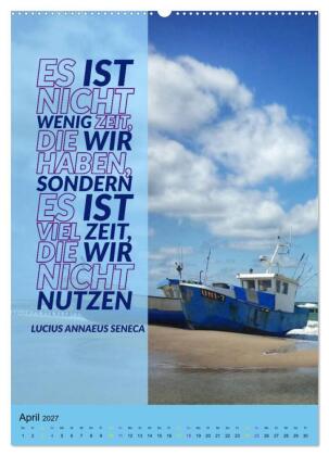 Aktiviere Deine Motivation Weisheiten und Sprüche (Wandkalender 2027 DIN A2 hoch), CALVENDO Monatskalender