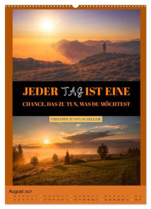 Aktiviere Deine Motivation Weisheiten und Sprüche (Wandkalender 2027 DIN A2 hoch), CALVENDO Monatskalender