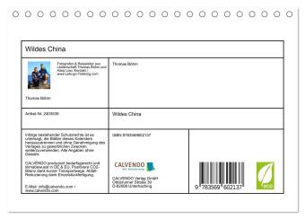 Wildes China (Tischkalender 2027 DIN A5 quer), CALVENDO Monatskalender