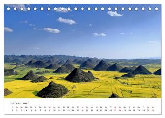 Wildes China (Tischkalender 2027 DIN A5 quer), CALVENDO Monatskalender