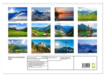 German and Austrian Alps (Wall Calendar 2027 DIN A3 landscape), CALVENDO 12 Month Wall Calendar