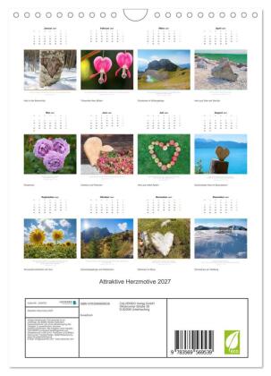 Attraktive Herzmotive 2027 (Wandkalender 2027 DIN A4 hoch), CALVENDO Monatskalender