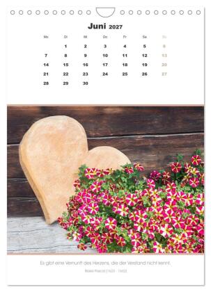 Attraktive Herzmotive 2027 (Wandkalender 2027 DIN A4 hoch), CALVENDO Monatskalender