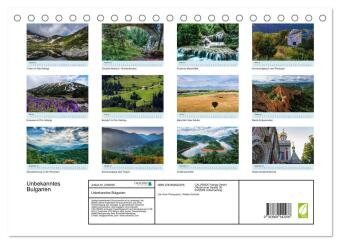 Unbekanntes Bulgarien (Tischkalender 2027 DIN A5 quer), CALVENDO Monatskalender