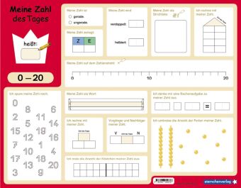 Meine Zahl des Tages - 3 Lerntafeln im Set mit Stift