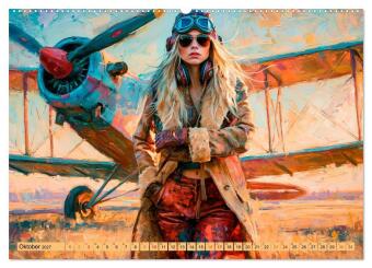 Mit Charme und Propeller (hochwertiger Premium Wandkalender 2027 DIN A2 quer), Kunstdruck in Hochglanz