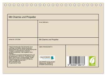 Mit Charme und Propeller (Tischkalender 2027 DIN A5 quer), CALVENDO Monatskalender