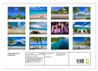 Dream Beaches worldwide (Wall Calendar 2027 DIN A3 landscape), CALVENDO 12 Month Wall Calendar