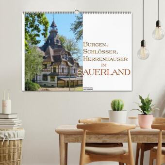 Burgen, Schlösser, Herrenhäuer im Sauerland (Wandkalender 2027 DIN A2 quer), CALVENDO Monatskalender
