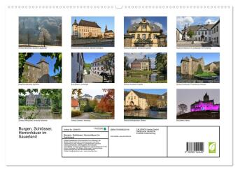 Burgen, Schlösser, Herrenhäuer im Sauerland (hochwertiger Premium Wandkalender 2027 DIN A2 quer), Kunstdruck in Hochglanz