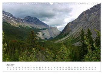 Icefields Parkway in Kanada (Wandkalender 2027 DIN A3 quer), CALVENDO Monatskalender
