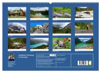 Icefields Parkway in Kanada (Wandkalender 2027 DIN A2 quer), CALVENDO Monatskalender