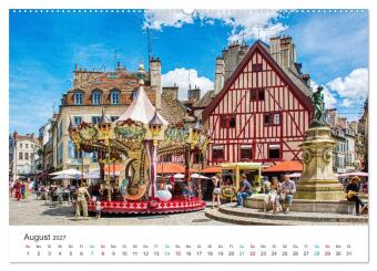 Frankreichs große Städte - Dijon (Wandkalender 2027 DIN A2 quer), CALVENDO Monatskalender