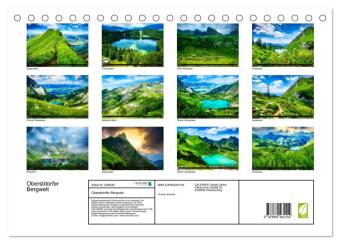 Oberstdorfer Bergwelt (Tischkalender 2027 DIN A5 quer), CALVENDO Monatskalender