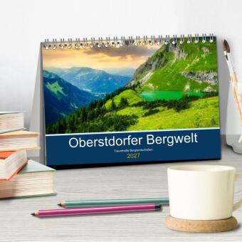 Oberstdorfer Bergwelt (Tischkalender 2027 DIN A5 quer), CALVENDO Monatskalender