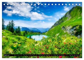 Oberstdorfer Bergwelt (Tischkalender 2027 DIN A5 quer), CALVENDO Monatskalender